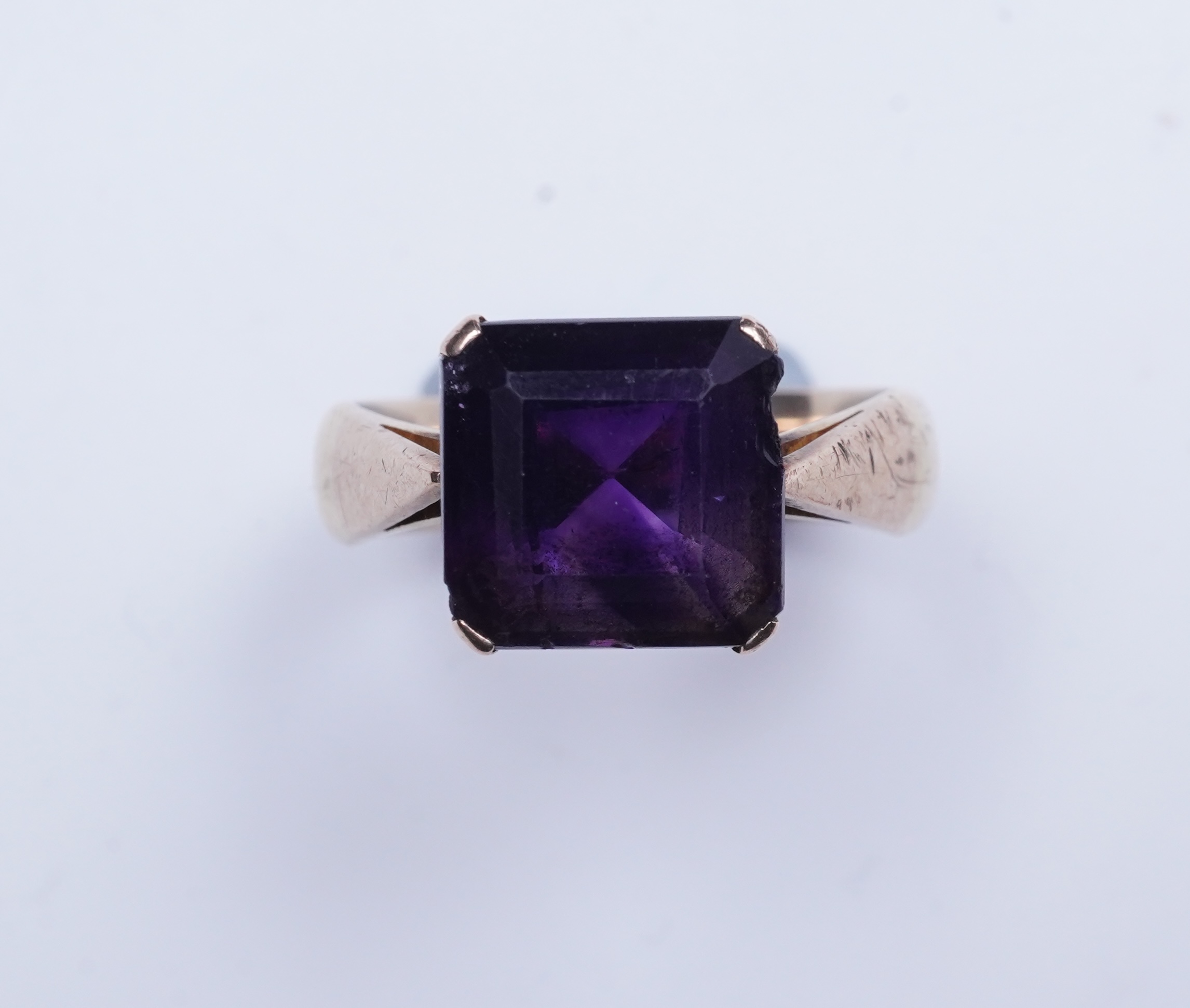 A late Victorian amethyst ring, circa 1893